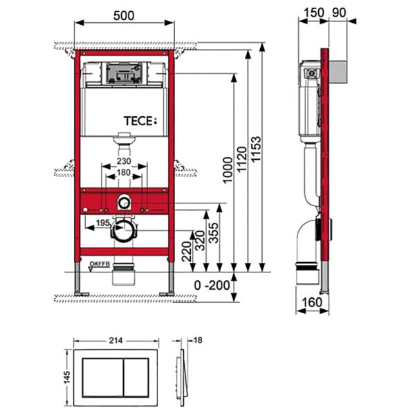 Инсталляция TECE base kit (4 в 1) (9.400.006) 02